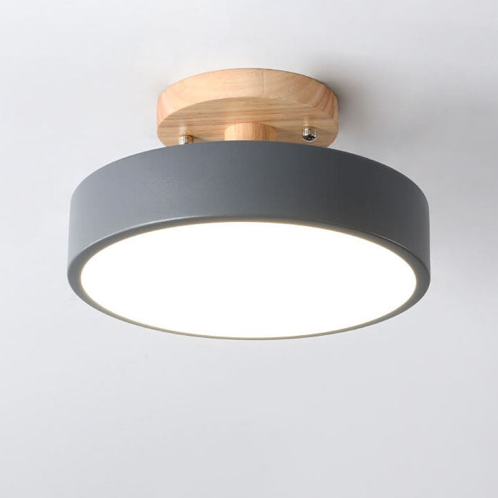 Plafonnier LED Semi-Encastré Design Scandinave - Luminaire Rond Moderne