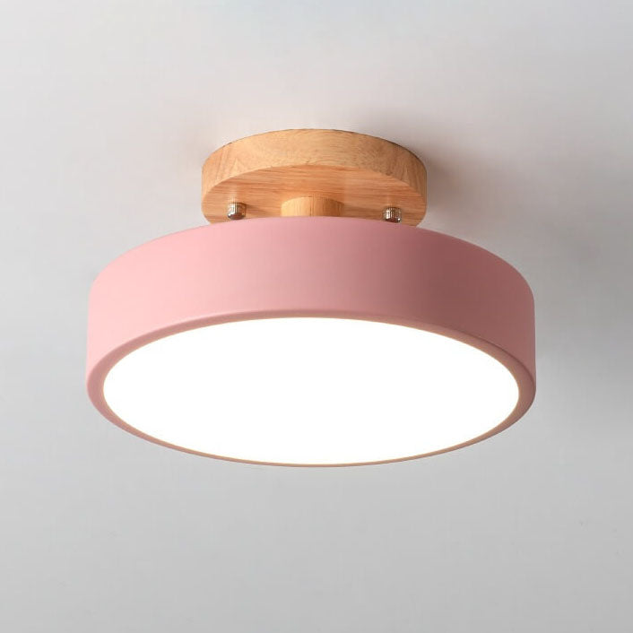 Plafonnier LED Semi-Encastré Design Scandinave - Luminaire Rond Moderne