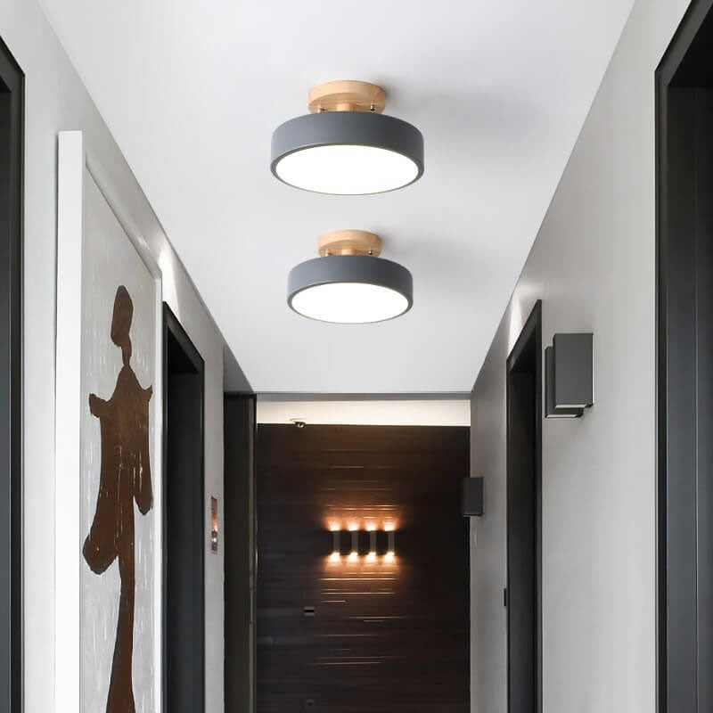 Plafonnier LED Semi-Encastré Design Scandinave - Luminaire Rond Moderne