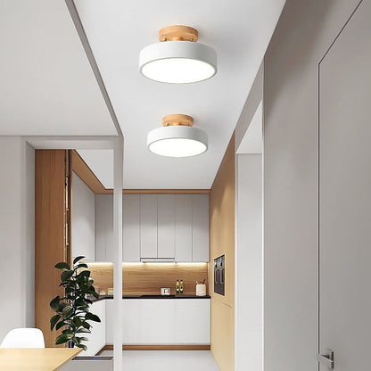 Plafonnier LED Semi-Encastré Design Scandinave - Luminaire Rond Moderne