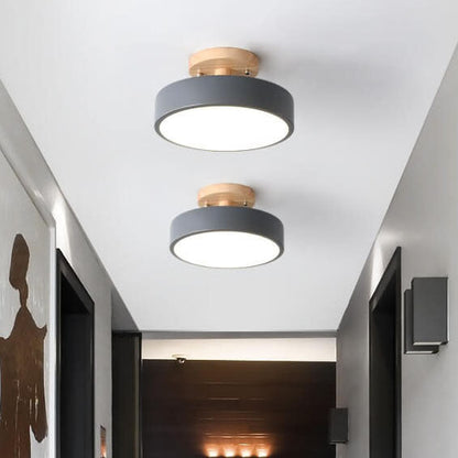 Plafonnier LED Semi-Encastré Design Scandinave - Luminaire Rond Moderne