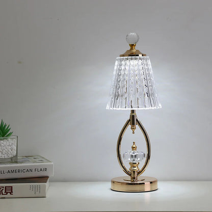 CristalLuxe™ – Lampe de Table Vintage avec Accents en Cristal