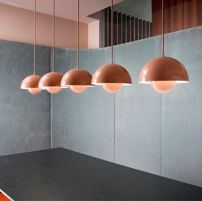 Suspension Luminaire Demi-Sphère Style Nordique Pastel