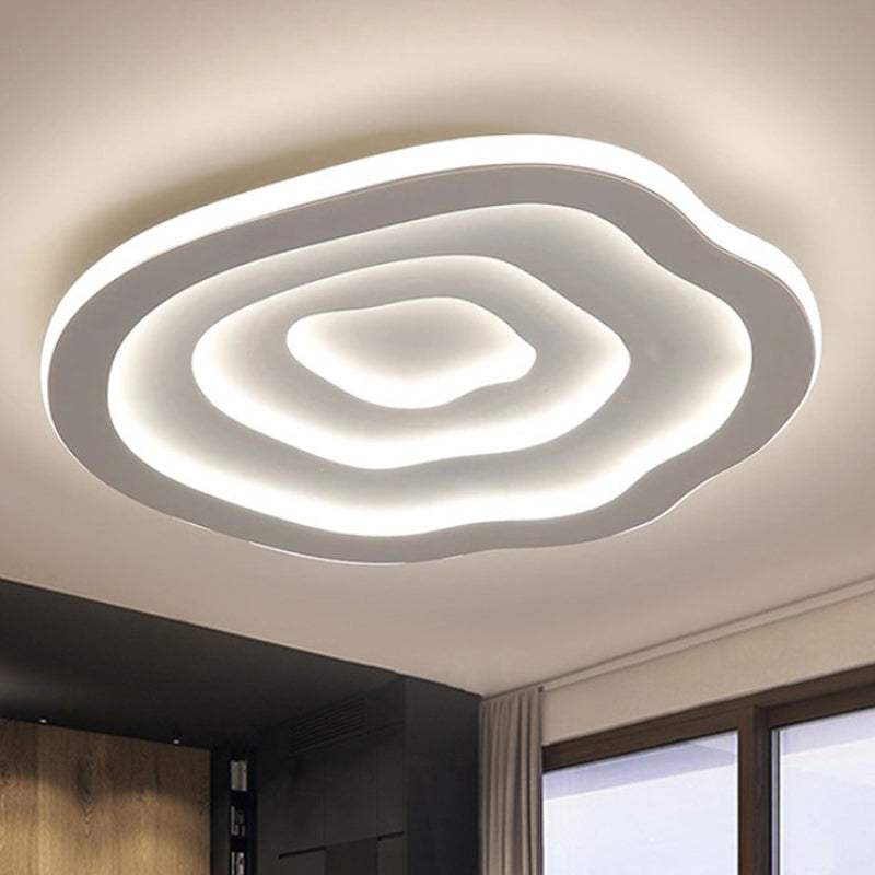 Lampe de Plafond Acrylique Ondulée - Éclairage LED Moderne et Élégant