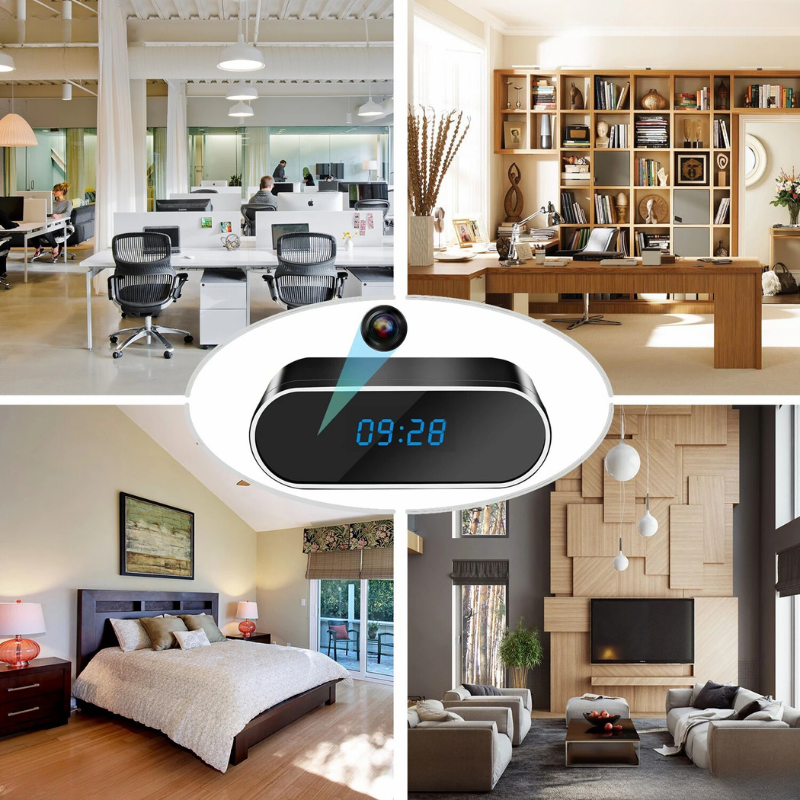 SecuriTime - Horloge Caméra HD WiFi avec Surveillance Intelligente