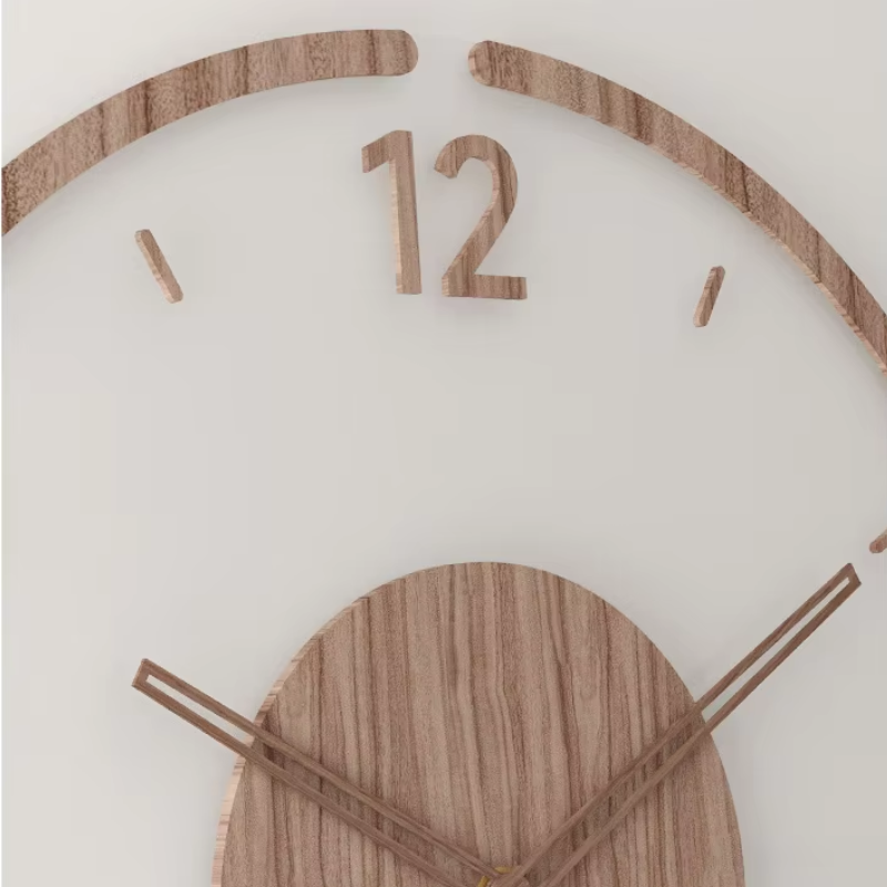 TimberStyle - Horloge Murale Scandinave en Bois Naturel