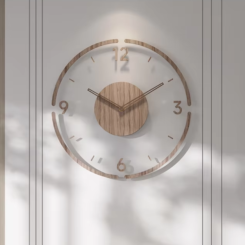 TimberStyle - Horloge Murale Scandinave en Bois Naturel