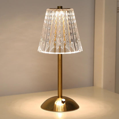 Lampe de Table en Cristal Doré™ – Élégance et Luxe au Design Raffiné