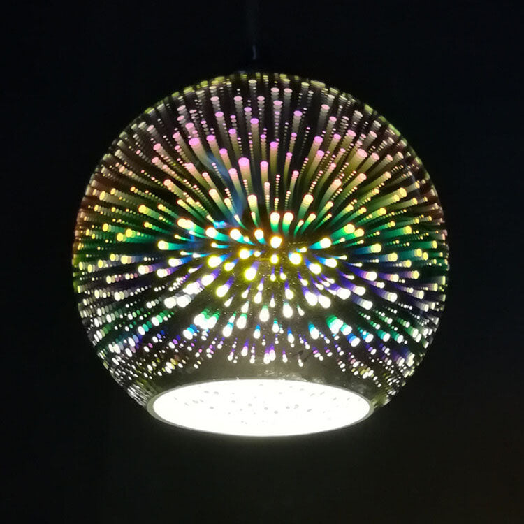 Suspension Éclatante - Lampe en Verre 3D Coloré à Effet Lumineux