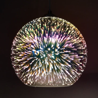 Suspension Éclatante - Lampe en Verre 3D Coloré à Effet Lumineux