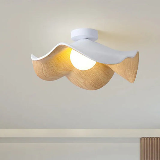 Luminaires Lotus en Bois et Résine - Éclairage Naturel Élégant pour Votre Intérieur