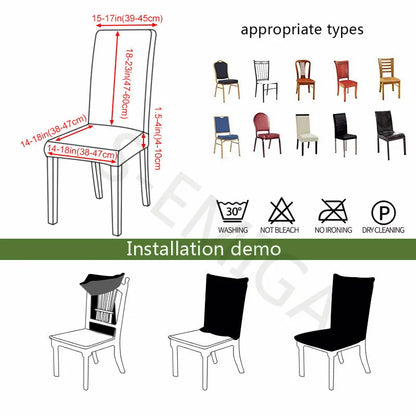 Housse de Chaise Extensible Noël - Protection Siège Polyester/Spandex - Décoration Chaise Bureau/Salle à Manger - Collection 2024