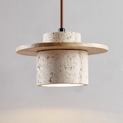 Suspension Travertin Naturel - Luminaire Design Contemporain