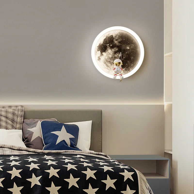 LunaLumière – Applique Murale LED en Forme de Lune