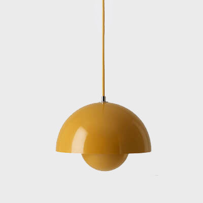 Suspension Luminaire Demi-Sphère Style Nordique Pastel