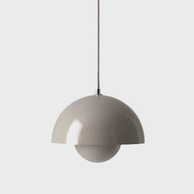 Suspension Luminaire Demi-Sphère Style Nordique Pastel