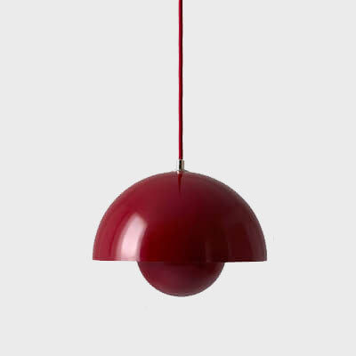 Suspension Luminaire Demi-Sphère Style Nordique Pastel