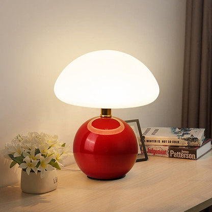 Lampe de Table Champignon Française - CremeLuxe pour une Élégance Intemporelle