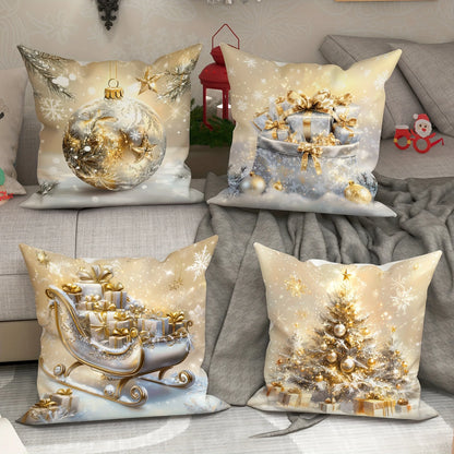 Housse de Coussin Noël Premium - Multiple Tailles 40-60cm - Décoration Festive 2024 - Collection Luxe