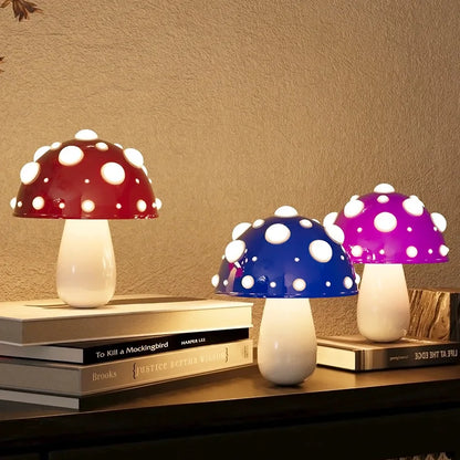 Lampe LED Champignon Rechargeable - Veilleuse Design Nature pour Chambre