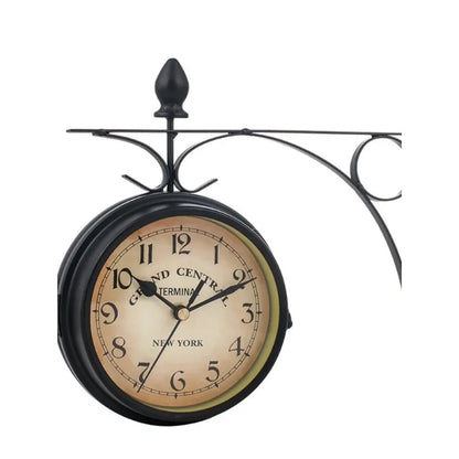 Horloge Murale Double Face RetroTime - Style Vintage de Gare