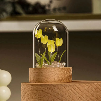 Lampe de nuit Tulipe de Verre - Éclairez votre espace avec élégance