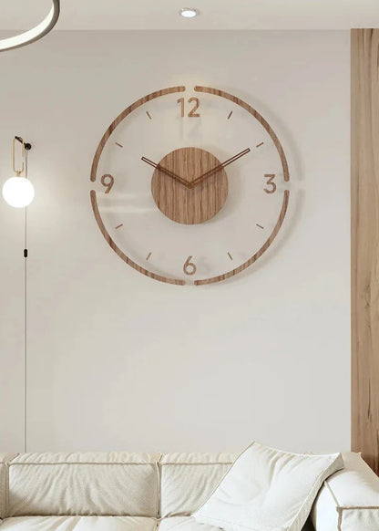 TimberStyle - Horloge Murale Scandinave en Bois Naturel