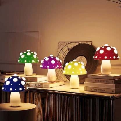 Lampe LED Champignon Rechargeable - Veilleuse Design Nature pour Chambre