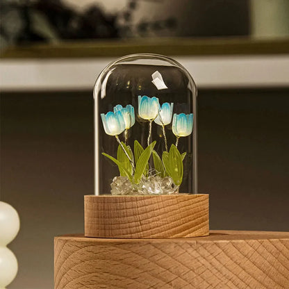 Lampe de nuit Tulipe de Verre - Éclairez votre espace avec élégance