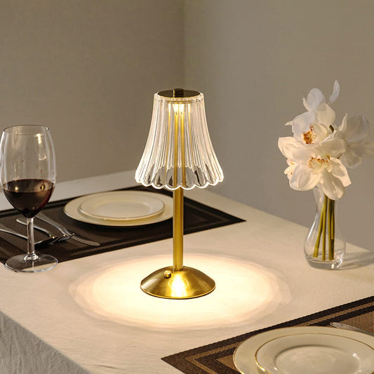 Lampe de Table en Cristal Doré™ – Élégance et Luxe au Design Raffiné