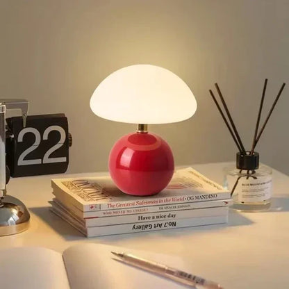 Lampe de Table Champignon Française - CremeLuxe pour une Élégance Intemporelle