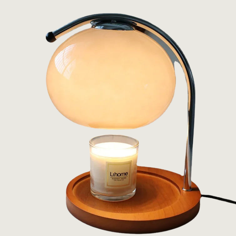 Lampe de Table Chauffe-Bougie Aromatique - Style Rétro Élégant