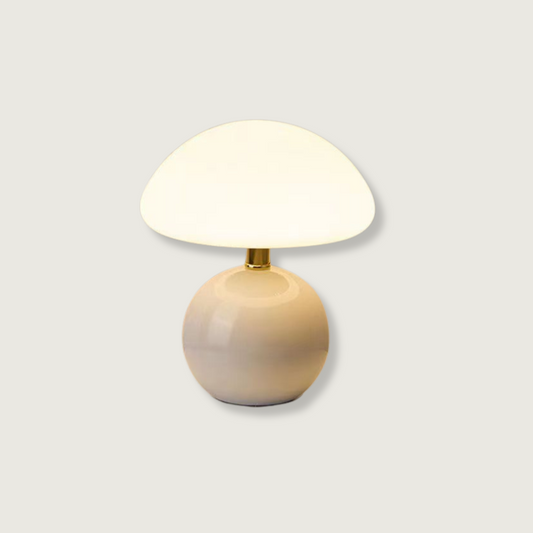 Lampe de Table Champignon Française - CremeLuxe pour une Élégance Intemporelle