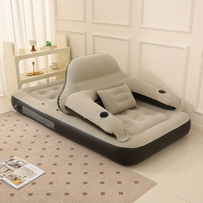 AeroLuxe - Matelas Gonflable Premium avec Pompe Intégrée et Dossier Ergonomique