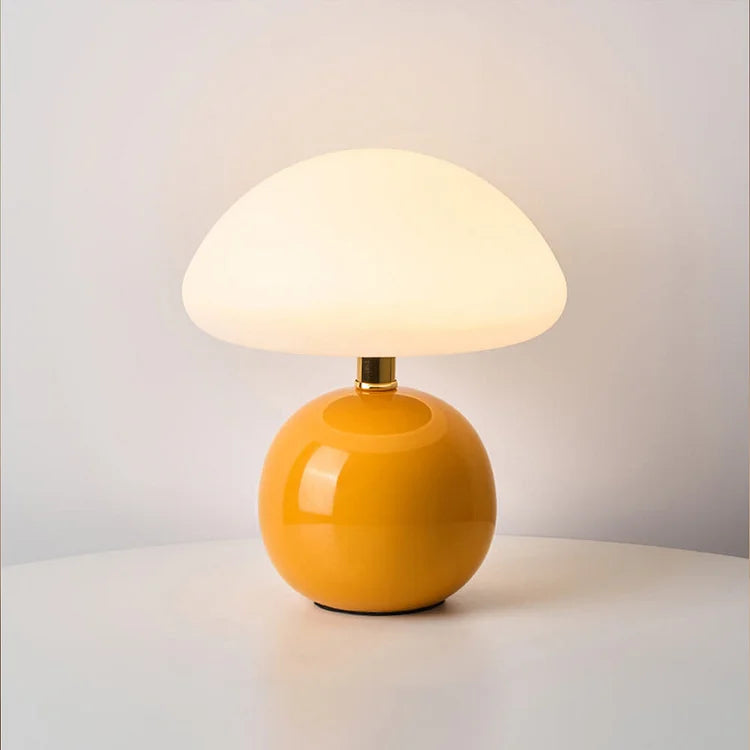 Lampe de Table Champignon Française - CremeLuxe pour une Élégance Intemporelle