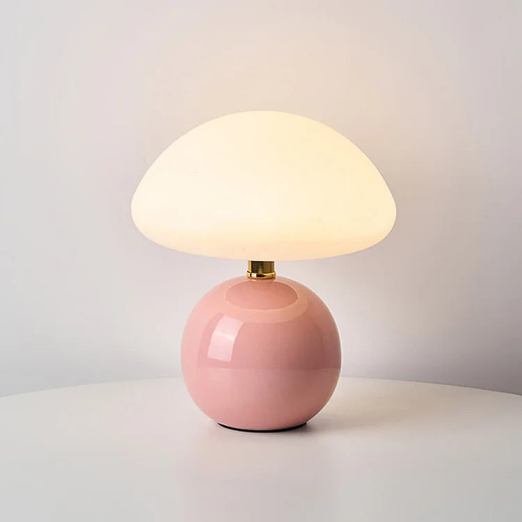 Lampe de Table Champignon Française - CremeLuxe pour une Élégance Intemporelle