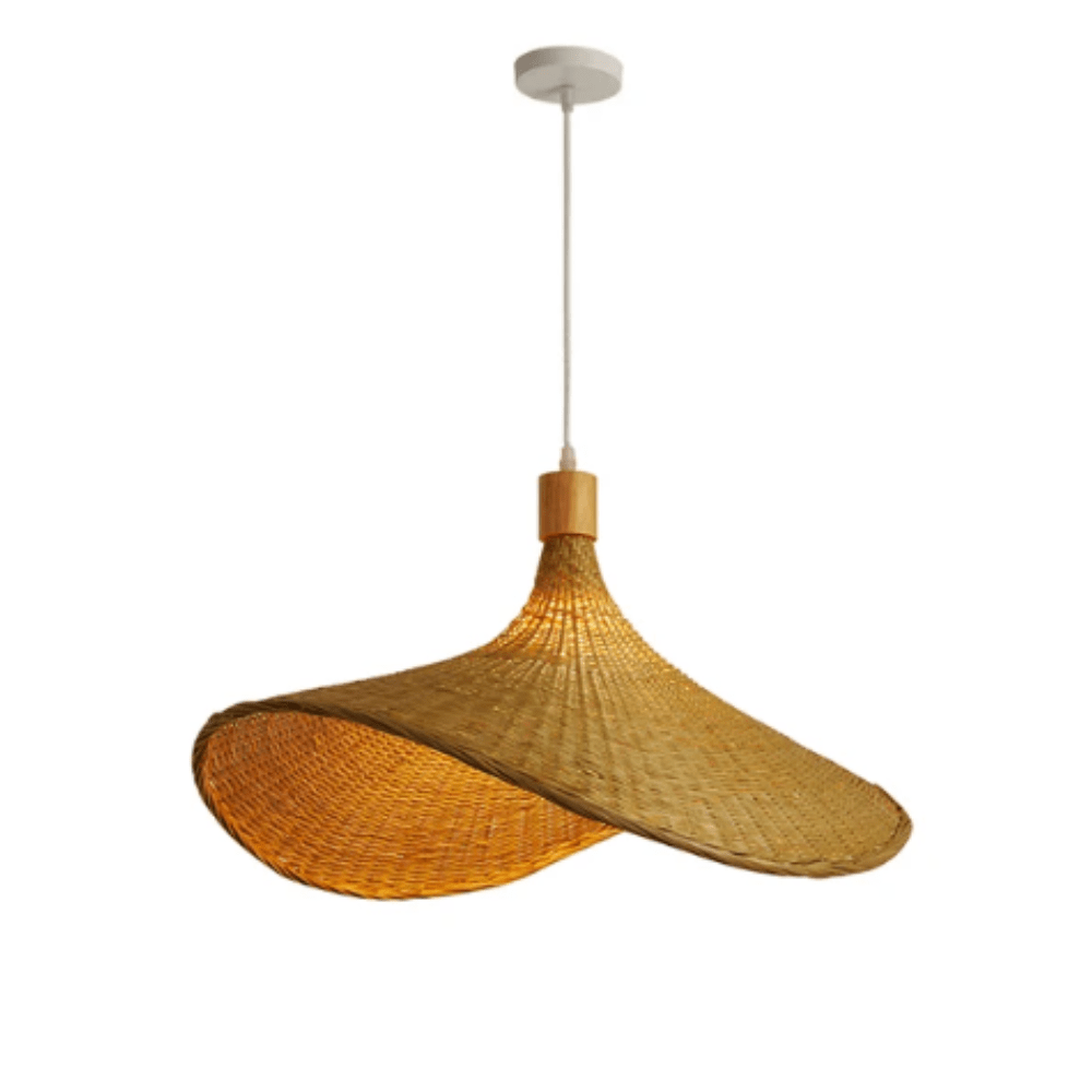 Suspension en Rotin Naturel - Lampe Rustique pour une Ambiance Chaleureuse