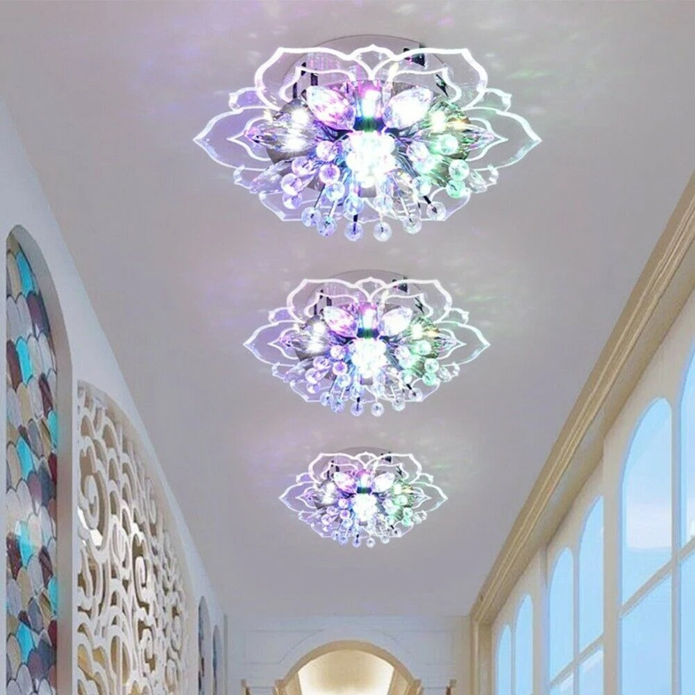 Lustre LED Cristal Design Floral CrystalBloom