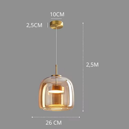 Suspension LuminaGlass – Lampe en Verre Moderne pour Éclairage Élégant et Contemporain