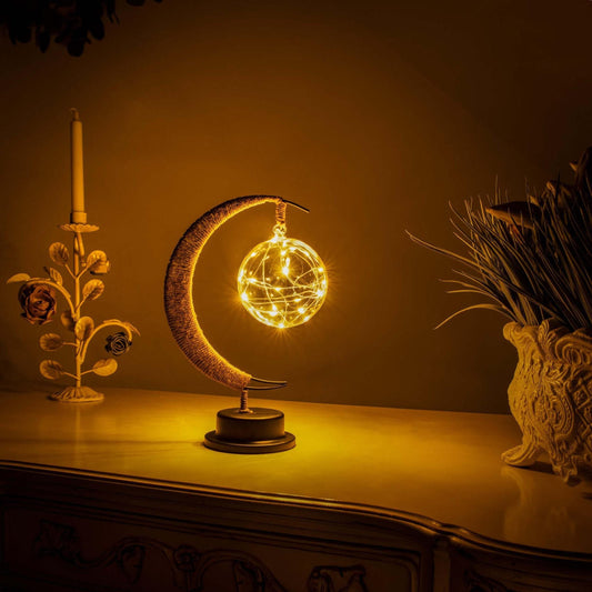 MoonGlow - Lampe Lune LED Céleste en Verre