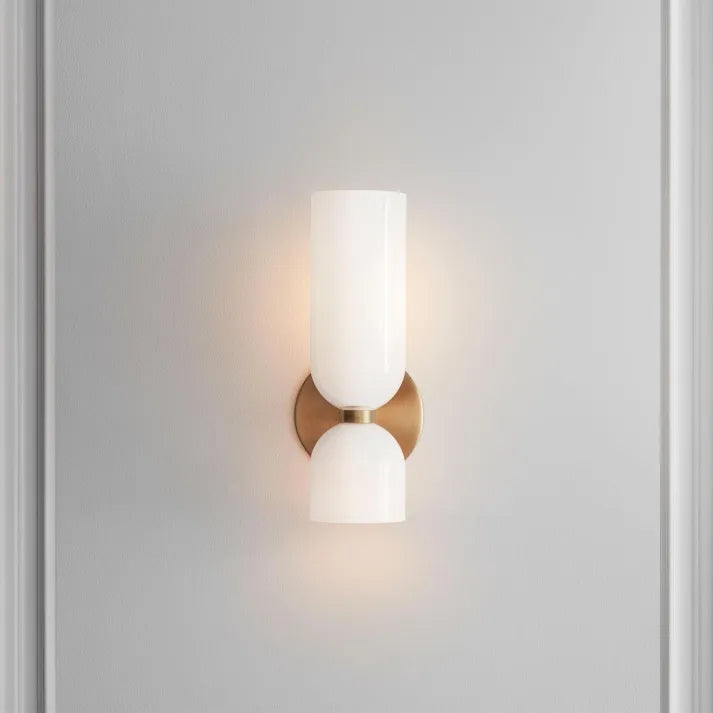 LuxDuo - Applique Murale Double LED en Verre et Fer